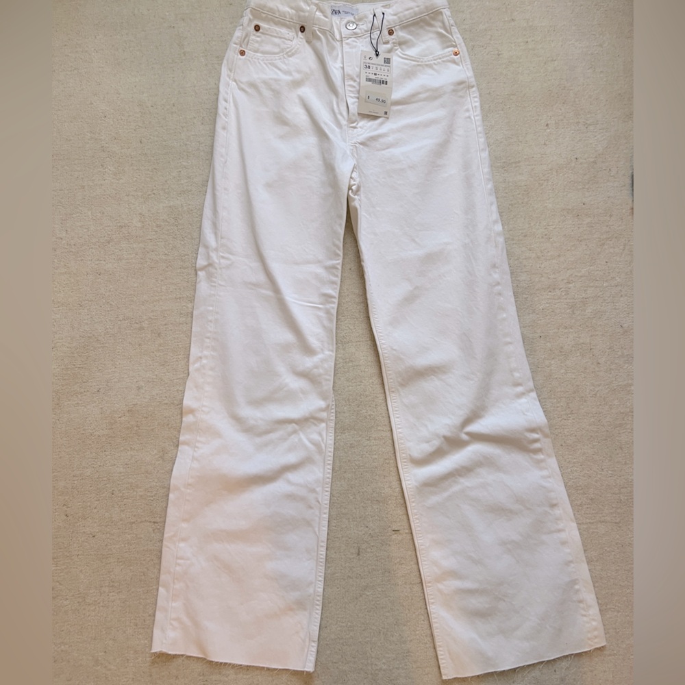 Zara HI RISE FULL LENGTH JEANS